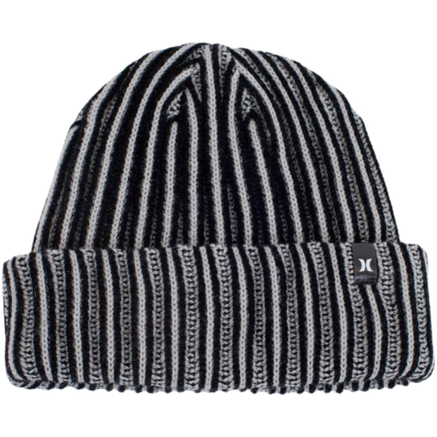 2026 Hurley Mens 2 Tone Beanie HICM0073 - Black